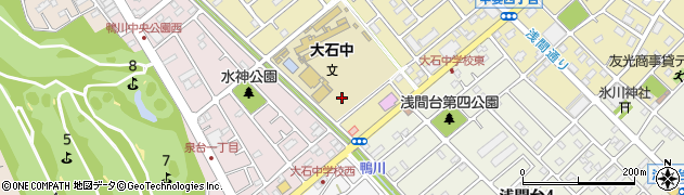 上尾市立大石中学校　さわやか相談室周辺の地図