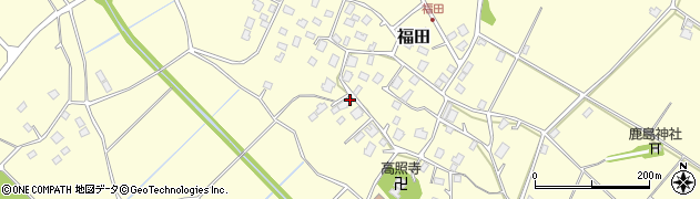 茨城県阿見町（稲敷郡）福田周辺の地図