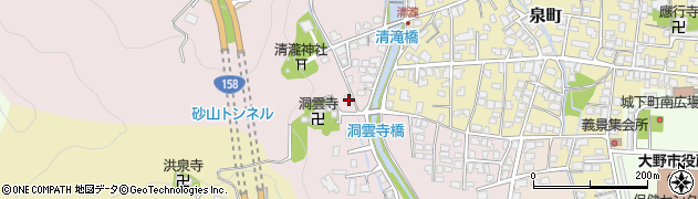 福井県大野市清瀧124周辺の地図