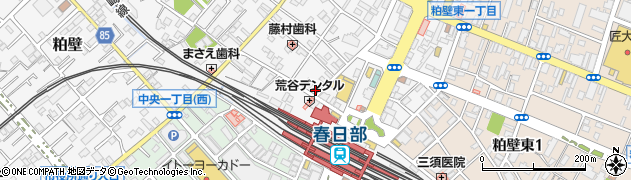 お茶のおづつみ園春日部駅前本店周辺の地図