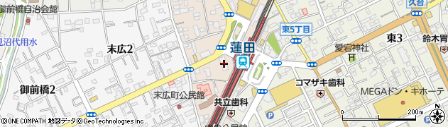 武蔵野銀行蓮田支店 ＡＴＭ周辺の地図