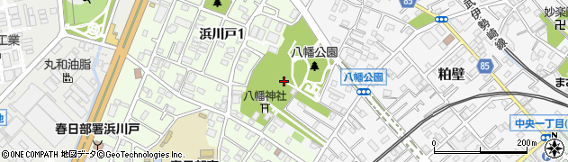 春日部稲荷神社周辺の地図