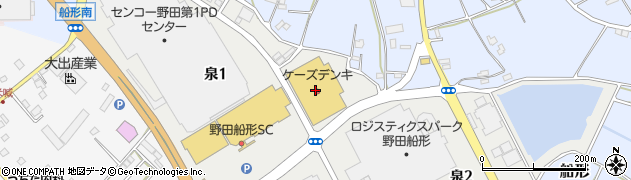 ケーズデンキ野田泉店周辺の地図