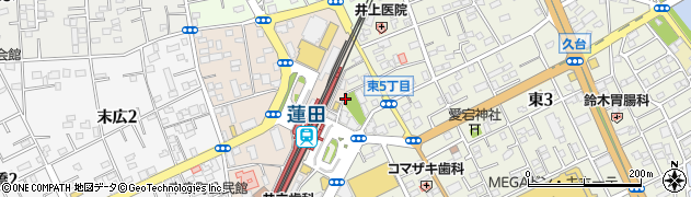 蓮田駅東口第２自転車駐車場周辺の地図