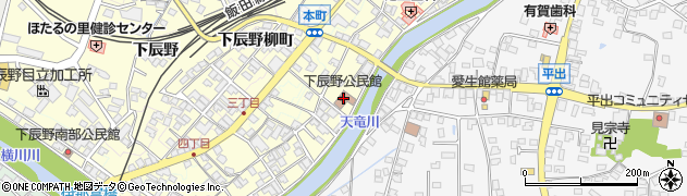 下辰野区役所周辺の地図