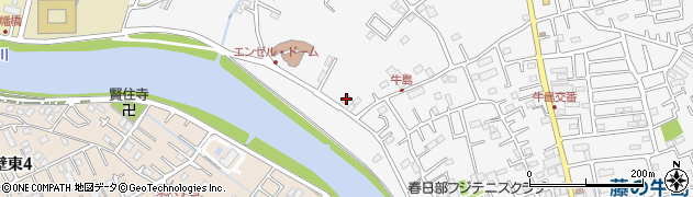 埼玉県春日部市牛島386周辺の地図