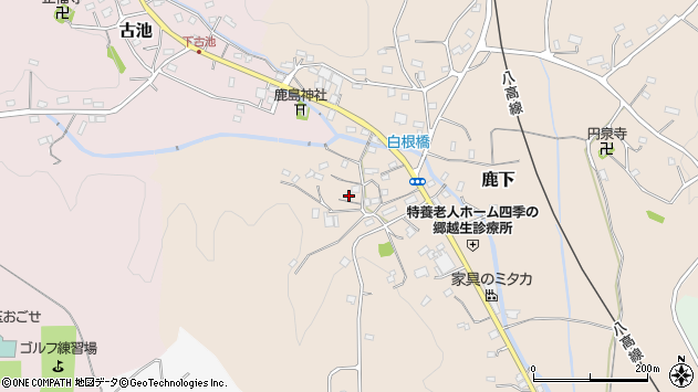 〒350-0402 埼玉県入間郡越生町鹿下の地図