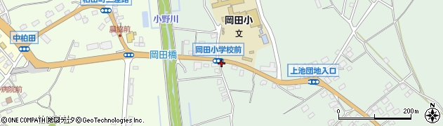 岡田小学校前周辺の地図