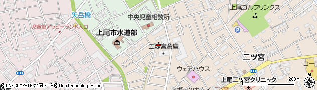 埼玉県上尾市二ツ宮1100周辺の地図