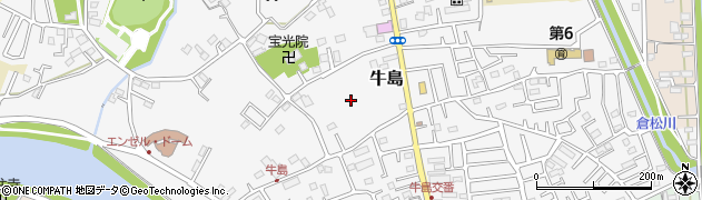 埼玉県春日部市牛島周辺の地図