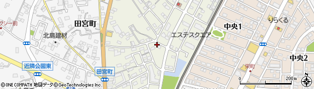 茨城県牛久市田宮周辺の地図