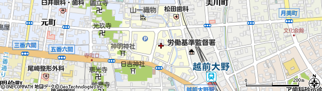福井県大野市大和町周辺の地図