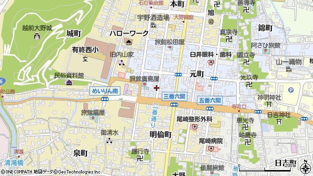 〒912-0081 福井県大野市元町の地図