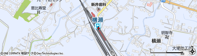 横瀬駅周辺の地図