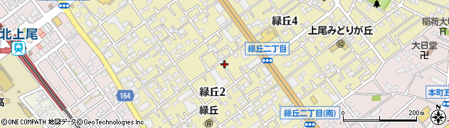埼玉県上尾市緑丘周辺の地図