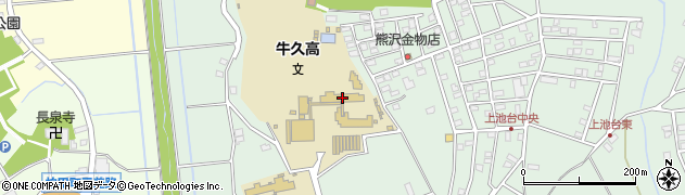 茨城県立牛久高等学校周辺の地図