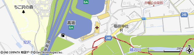 関越自動車道　高坂ＳＡ上り周辺の地図
