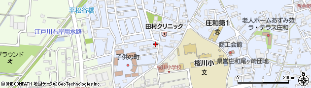 庄和西金野井郵便局周辺の地図