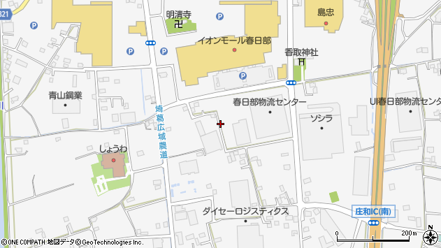 〒344-0122 埼玉県春日部市下柳の地図