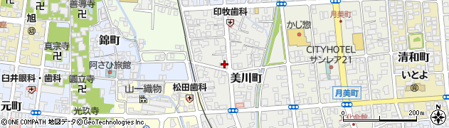 福井県大野市美川町周辺の地図