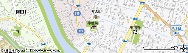 仲蔵院周辺の地図