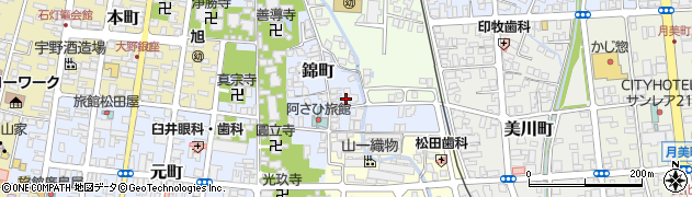 福井県大野市錦町周辺の地図