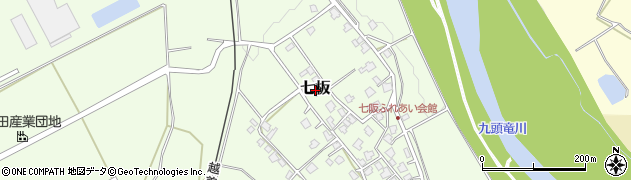 福井県大野市七板周辺の地図
