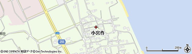 茨城県鹿嶋市小宮作周辺の地図