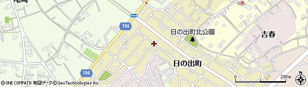 千葉県野田市日の出町周辺の地図