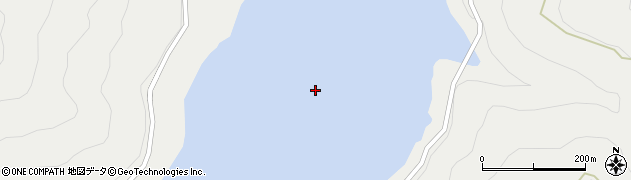 奥木曽湖周辺の地図