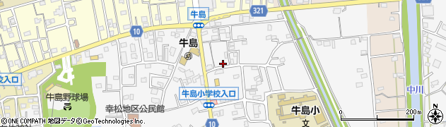 埼玉県春日部市牛島981周辺の地図