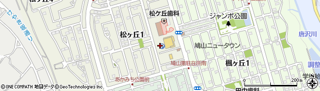西友鳩山ニュータウン店駐車場周辺の地図