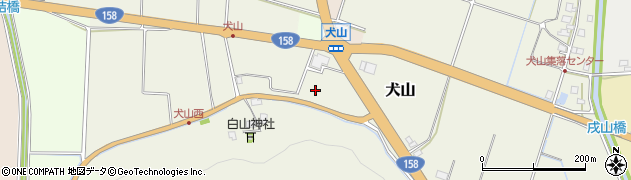 福井県大野市犬山周辺の地図