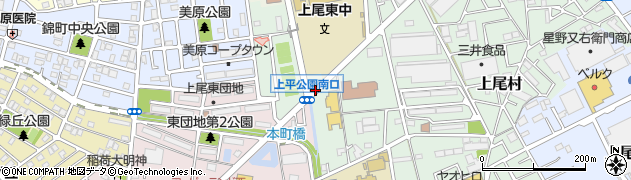 上平公園南口周辺の地図