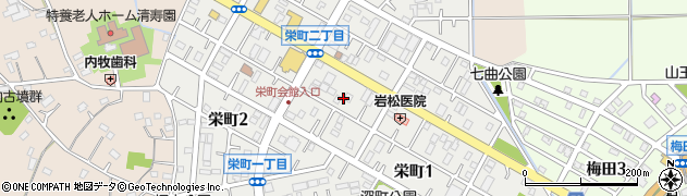 埼玉県春日部市栄町周辺の地図
