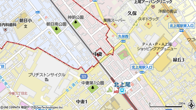 〒362-0072 埼玉県上尾市中妻の地図