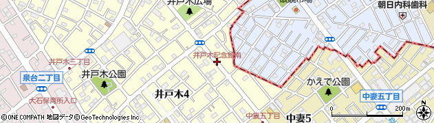 井戸木記念館南周辺の地図