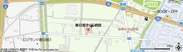 埼玉県春日部市金崎周辺の地図