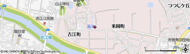 福井県鯖江市米岡町周辺の地図