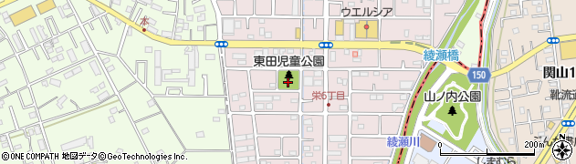 東田児童公園周辺の地図