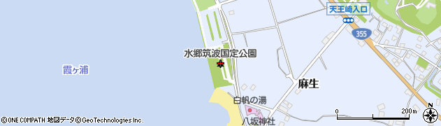 水郷筑波国定公園周辺の地図