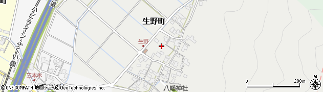福井県福井市生野町周辺の地図