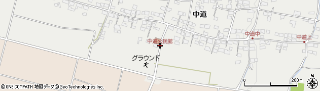中道公民館周辺の地図