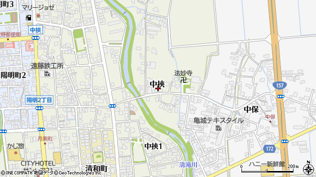 〒912-0015 福井県大野市中挾の地図