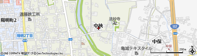 福井県大野市中挾周辺の地図