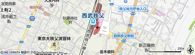 西武鉄道株式会社　西武秩父駅周辺の地図