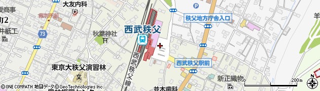 西武秩父駅周辺の地図