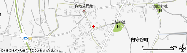 茨城県常総市内守谷町周辺の地図