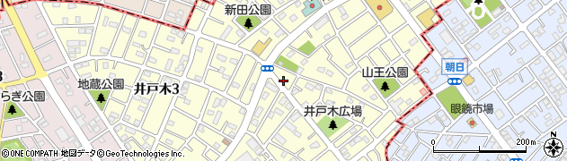 埼玉県上尾市井戸木周辺の地図