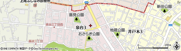 埼玉県上尾市泉台周辺の地図